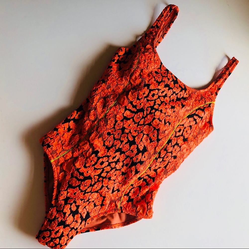 NWT MOSCHINO Textured Orange One-piece Size Medium